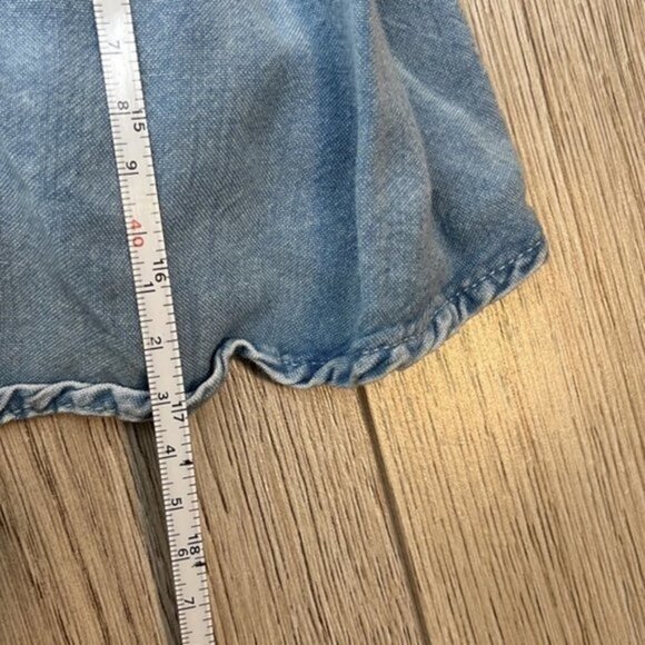 Tramp Light Blue Off The Shoulder Top Size Small - Picture 9 of 9